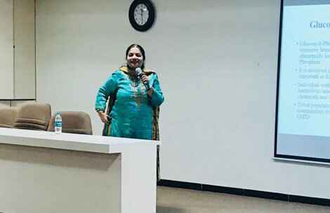 Guest lecture by Prof. Sucheta Dandekar, Head dept. of Biochemistry and Clinical Nutrition, Seth GS Medical College and KEM Hospital, Mumbai: 10 August 2018